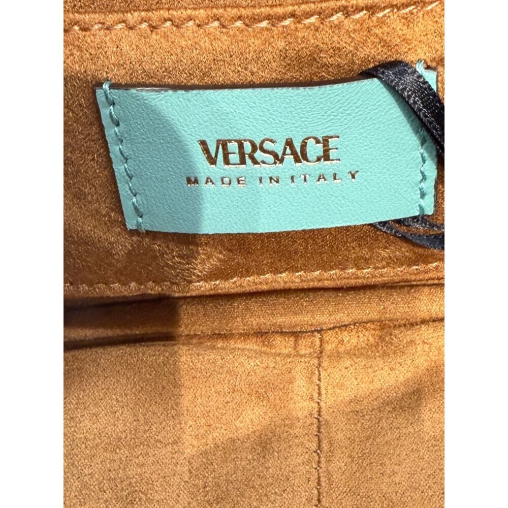 Versace tag shoulder bag leather green NEW - Picture 6 of 8
